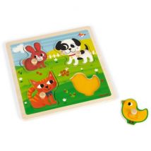 Janod - Voelpuzzel - Mijn eerste diertjes - 4 stukken