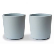 Mushie - Set van 2 bekertjes - Powder Blue
