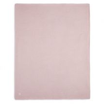 Jollein - Deken Wieg Basic Knit - Pale Pink & Fleece - 75 x 100 cm