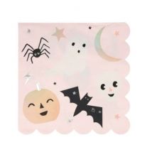 Meri Meri - Set van 16 grote papieren servetten - Pastel Halloween