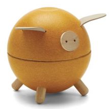 Plan Toys - Plan Toys houten spaarvarkentje - Geel