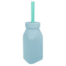 Minikoioi - Siliconen fles met rietje - Mineral Blue / Aqua Green