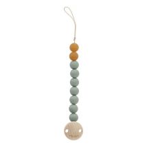 Hevea Planet - Fopspeenketting - Hout en natuurruber - Moss Green