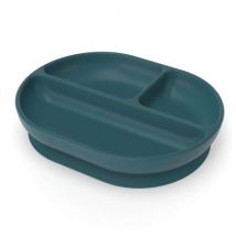 Ekobo - Siliconen bord met zuignap en vakjes - Blue Abyss