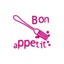 MIMI'lou - Fuchsia strijkapplicatie bon appetit