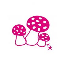 MIMI'lou - Mini muursticker roze MINI paddestoelen