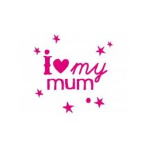 MIMI'lou - Mini muursticker roze MINI I love my mum