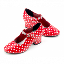 Souza for Kids - Rode schoentjes met hak en witte stippen 32