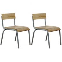 Kidsdepot - Tijdloze set van 2 stoelen - Original grey
