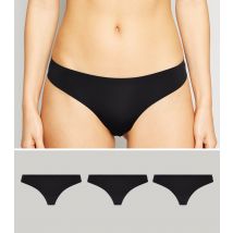Women's 3 Pack Black Seamless Thongs New Look