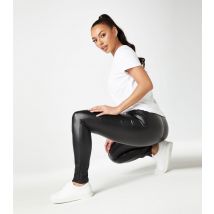 Women's Black Leather-Look Leggings Urban Bliss New Look