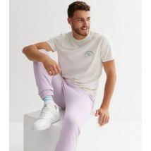 Men's Lilac Jersey Cuffed Joggers New Look