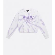 Girls Purple Tie Dye Miami Logo Sweatshirt New Look
