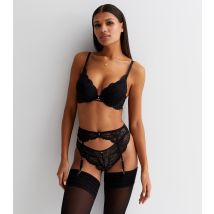 Women's Black Scallop Lace Boost Bra New Look