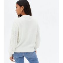 Urban Bliss White Cable Knit Jumper New Look