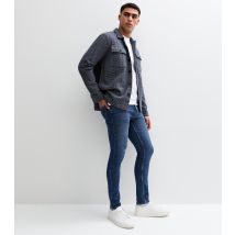 Men's Blue Mid Wash Skinny Stretch Jeans New Look