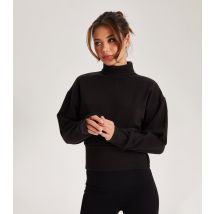 Women's Black Ribbed Waist Roll Neck Jumper Urban Bliss New Look