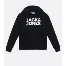 Jack & Jones Junior Black Logo Hoodie New Look