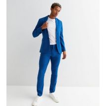 Men's Bright Blue Skinny Fit Suit Jacket New Look