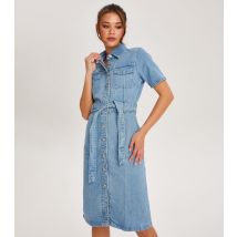 Women's Blue Denim Midi Shirt Dress Urban Bliss New Look