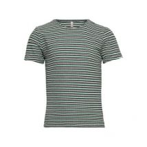 KIDS ONLY Green Stripe Ribbed Jersey T-Shirt New Look