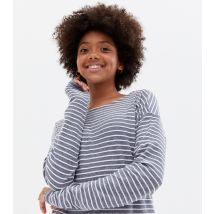Grey Stripe Long Sleeve Top KIDS ONLY New Look