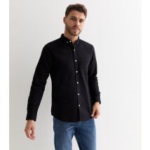 Men's Black Long Sleeve Oxford Shirt New Look