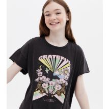 Black Logo Oversized T-Shirt KIDS ONLY New Look
