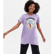Light Purple Logo Oversized T-Shirt KIDS ONLY New Look