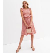 Women's Tall Red Ditsy Floral Frill Midi Dress Vero Moda New Look