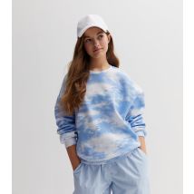Blue Textured Tie Dye Logo Sweatshirt KIDS ONLY New Look