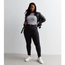 Women's Plus Size Black Lift & Shape High Waist Yazmin Skinny Jeans Curves New Look