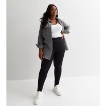 Women's Plus Size Black Mid Rise Lift & Shape Emilee Jeggings Curves New Look