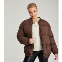 Women's Dark Brown Oversized Puffer Jacket Urban Bliss New Look