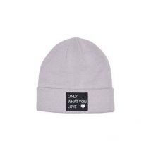 KIDS ONLY Lilac Ribbed Knit Logo Beanie New Look