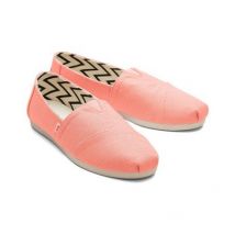 TOMS Coral Canvas Slip On Espadrilles New Look