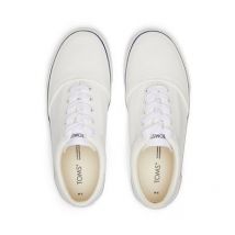 TOMS White Canvas Lace Up Espadrilles New Look