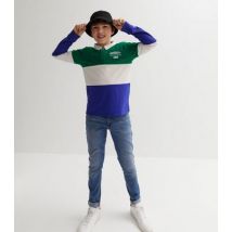 Name It Blue Stripe Long Sleeve Polo Top New Look