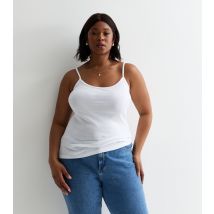 Women's Plus Size White Scoop Neck Vest Curves New Look