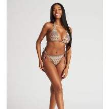 Women's Multicoloured Paisley Crochet Halter Bikini Set South Beach New Look