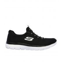 Women's Black Summits Mesh Bungee Slip On Trainers Skechers New Look