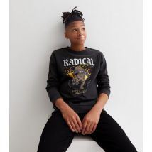 KIDS ONLY Black Cheetah Print Logo Sweatshirt New Look