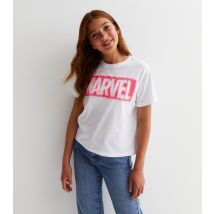 White Marvel Logo T-Shirt Name It New Look