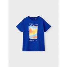 Name It Blue Future Inventor Box Print Logo T-Shirt New Look