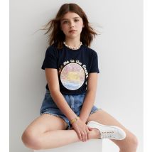 Navy Take Me To The Ocean Logo T-Shirt Name It New Look