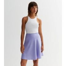 Vila Lilac Satin High Waist Mini Skirt New Look