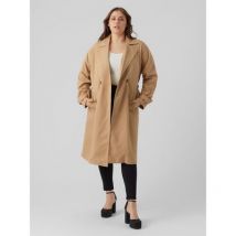 Vero Moda Curve Stone Long Belted Mac New Look