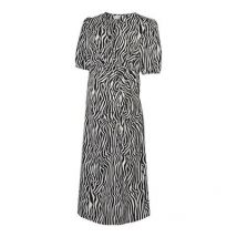 Mamalicious Maternity Black Zebra Print Midi Wrap Dress New Look