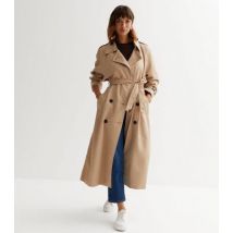 ONLY Beige Revere Collar Belted Trench Coat New Look