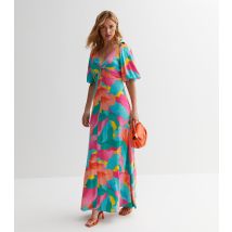 Women's Pink Floral Twist Front Maxi Dress VILA New Look
